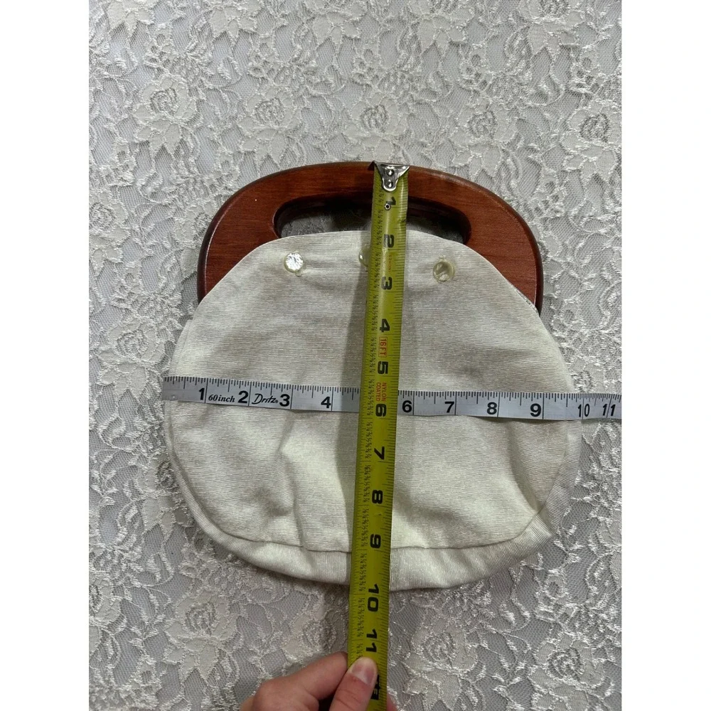 Vintage Banner House Bermuda Bag Wood Handle MCM Retro Boho Western 70s 80s